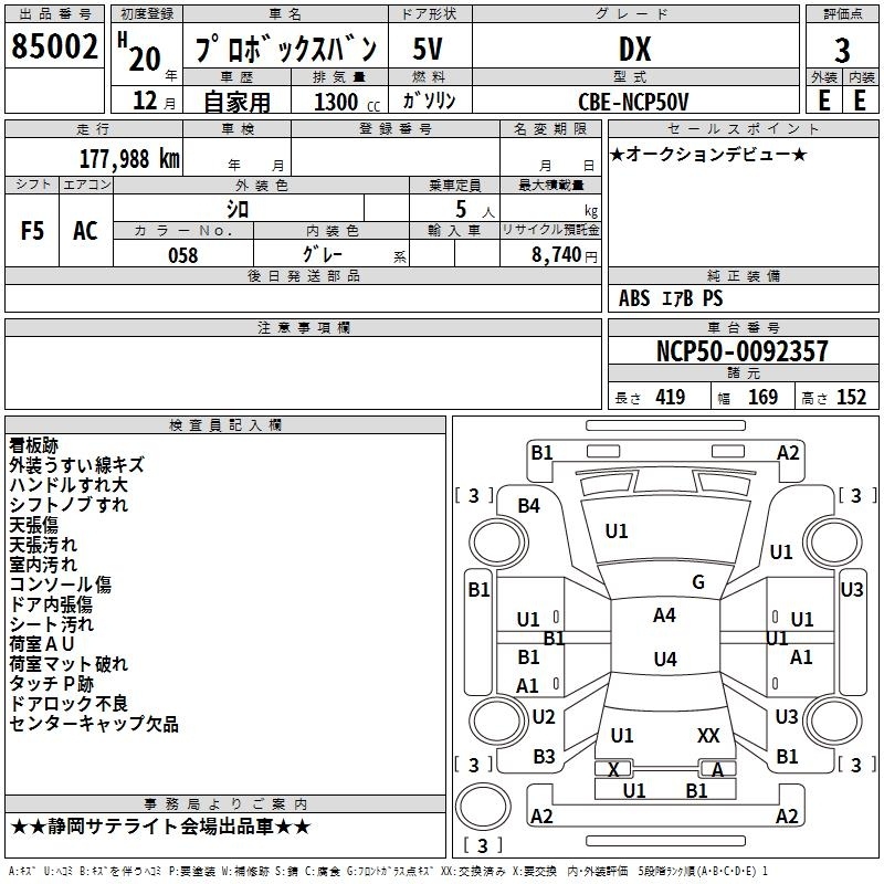 Купить TOYOTA PROBOX NCP50V 2008 с аукционов Японии - Статистика цен ...